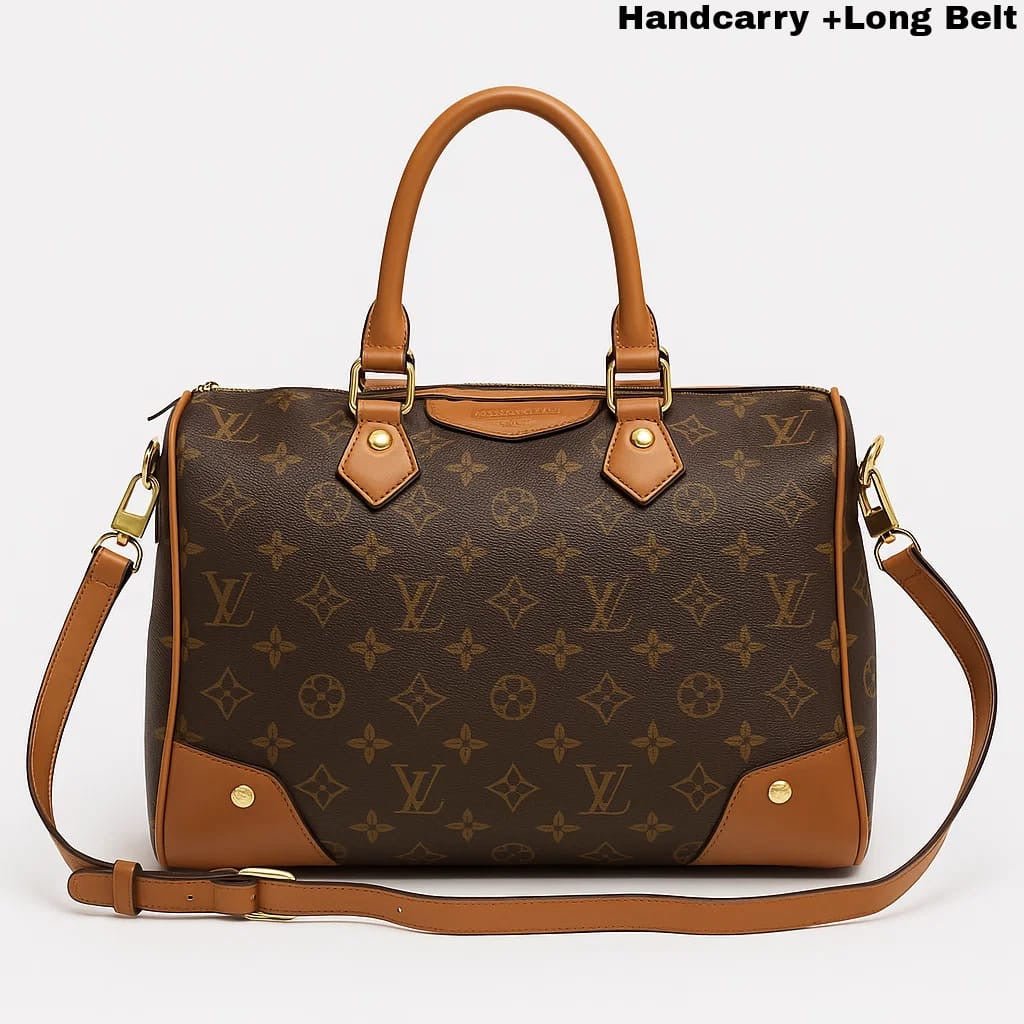 LV Duffel Leather Bag with Long Belt - TREASURE FINDS